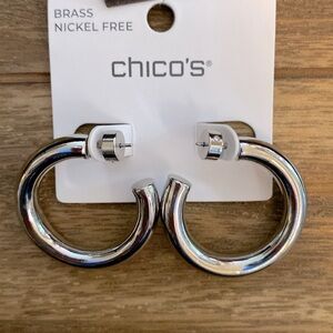 Chico’s Classic Chunky Silver Hoops - A must have staple for every occasion